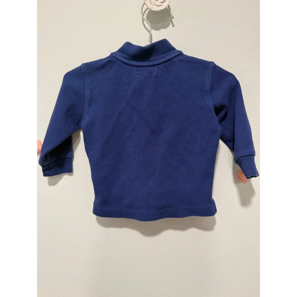 Ralph Lauren Kids Blue Quarter Zip Pullover Sweater Cotton Preppy 12M